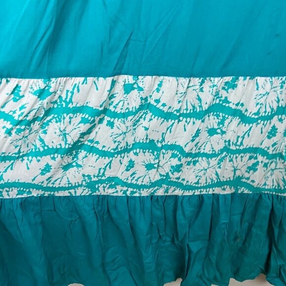 Entro Tiered Maxi Dress Tie Back Aqua Blue Bohemian Summer Beach Long Festival S - Picture 6 of 12